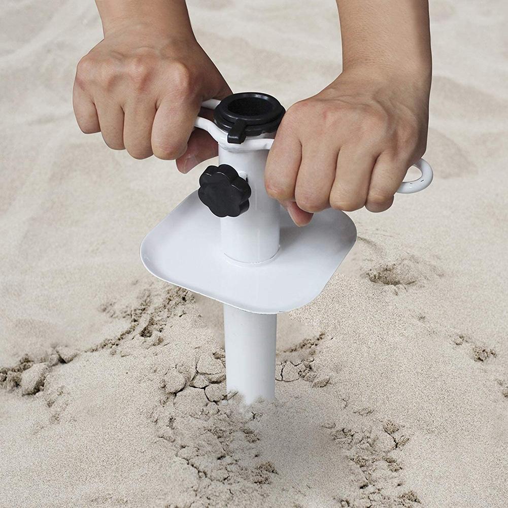 Strand Paraplu Zand Anker Winddicht Draagbare Basis Houder Zware Parasol Anker Stake Voor Caming Vissen Outdoor Accessoires