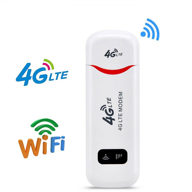 4G WiFi USB Router 100Mbps LTE Modem Wireless Hotspot with SIM Card for Smartphone iPad PC Laptop: Default Title