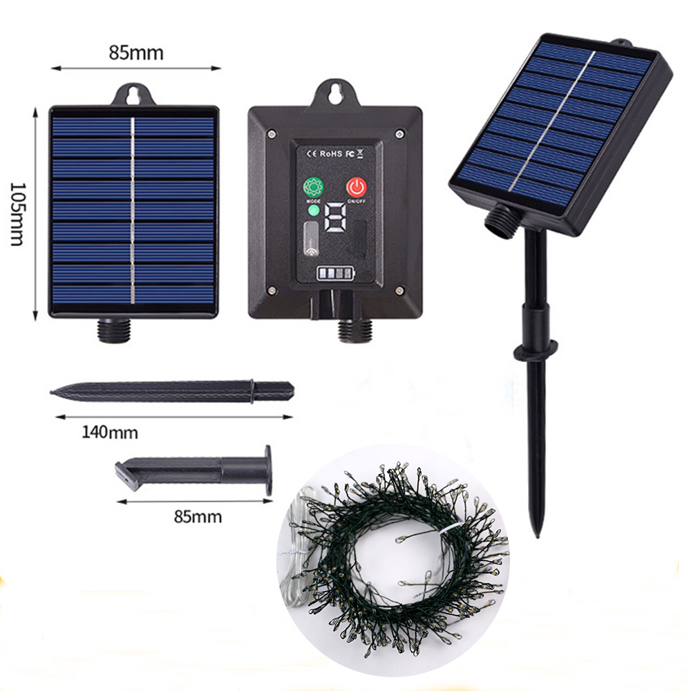 1000LED Cluster Garland Lamps Solar String Lights Festoon Christmas Tree Outdoor Fairy String Lights for Wedding Indoor Decor