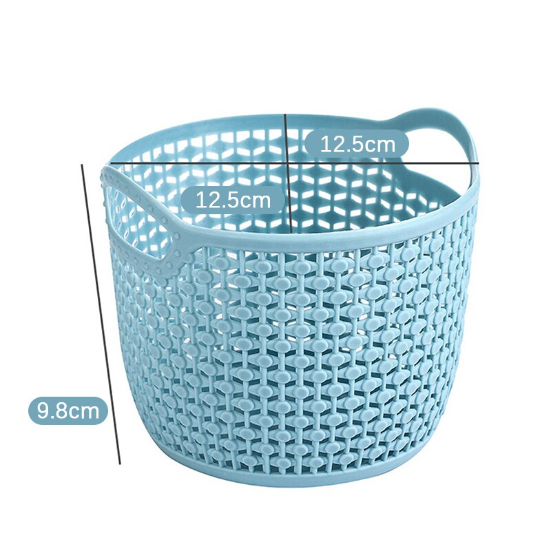 Hollow Portable Storage Basket Home Desktop Storage Basket Plastic Woven Basket