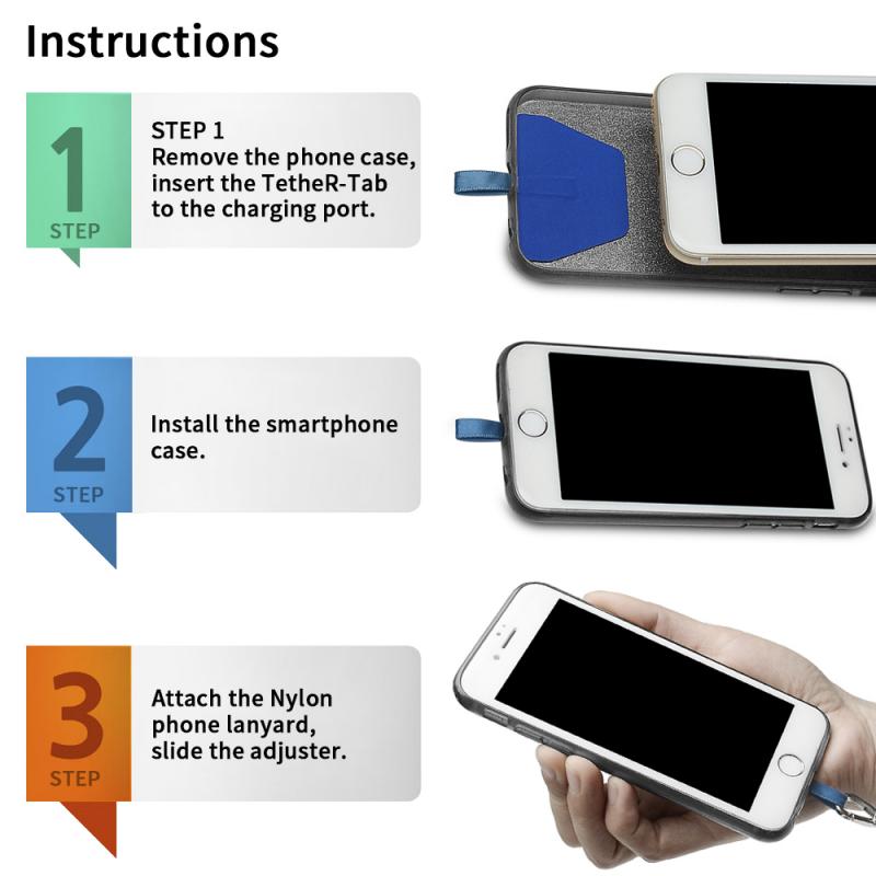 1pc Universal- praktisch Sicherheits Halteseil fallen Kombination Telefon Schlüsselband Einstellbar Komfortable Nylon Nacken Schlüsselband Einfach-Installieren