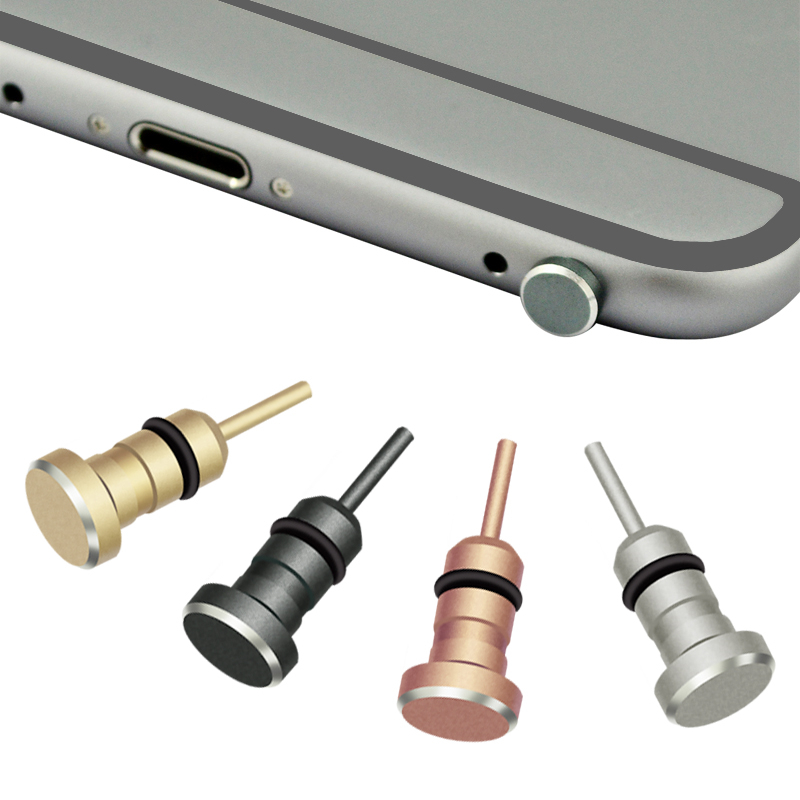 Bandeja para tarjeta Sim 2 en 1 de Metal para teléfono, herramienta de Pin de expulsión, conector antipolvo para auriculares de 3,5mm, clavija AUX para auriculares para teléfono móvil, interfaz Anti