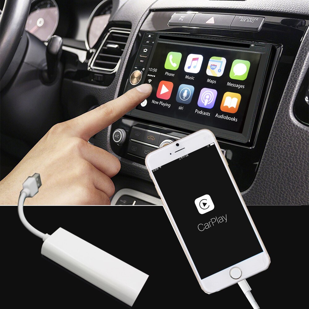 Rhythm 2 din android car radio carplay dongle USB carplay tuner support iPhone Android auto stick hands free function
