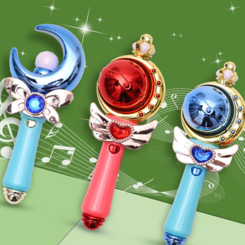 Light Up Musical Plastic Fairy Sticks Colorful Glow Party Weddings Flashings Princess Shining Stick Wand Funny Lasting Toy