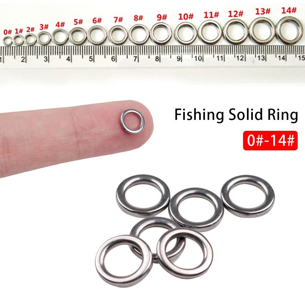 10-20 st. 4mm-12mm fiskeringar för kraftiga beten, blyring, jiggrör, 304 rostfria ringar, koppling för betesredskap