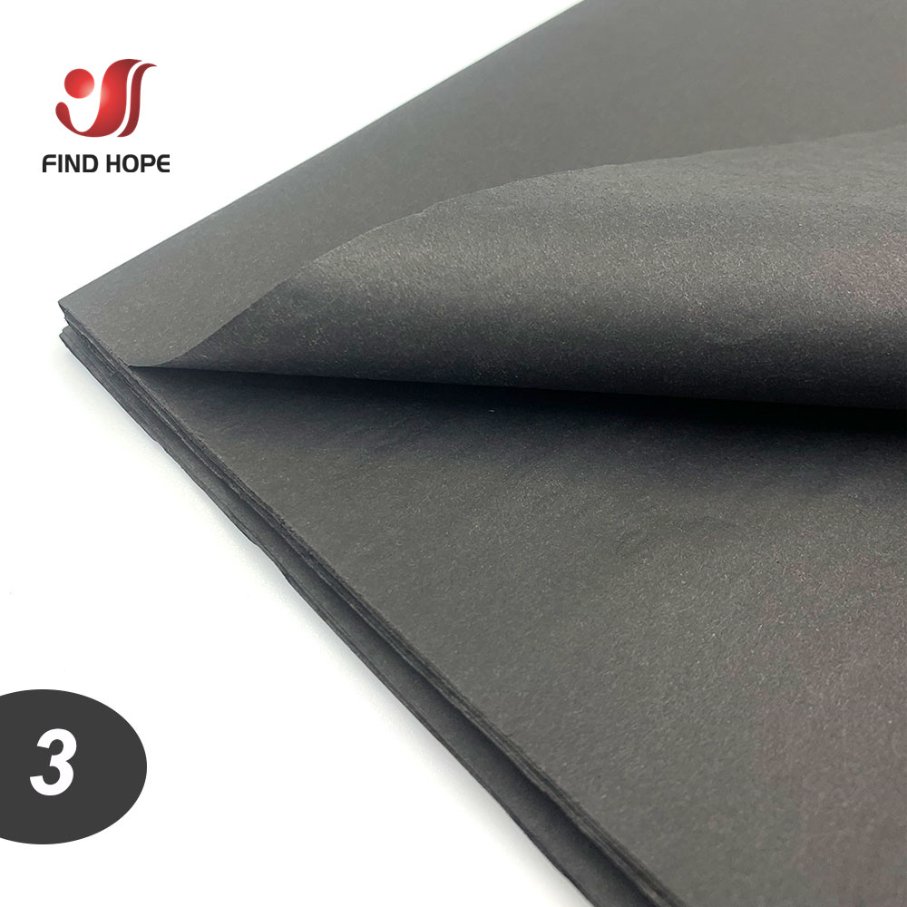 10 ark/pose syrefrit silkepapir indpakningspapir emballage blomster boligindretning festlig & fest bryllup gør-det-selv forsyninger 50 cm x 75cm: L / Sort