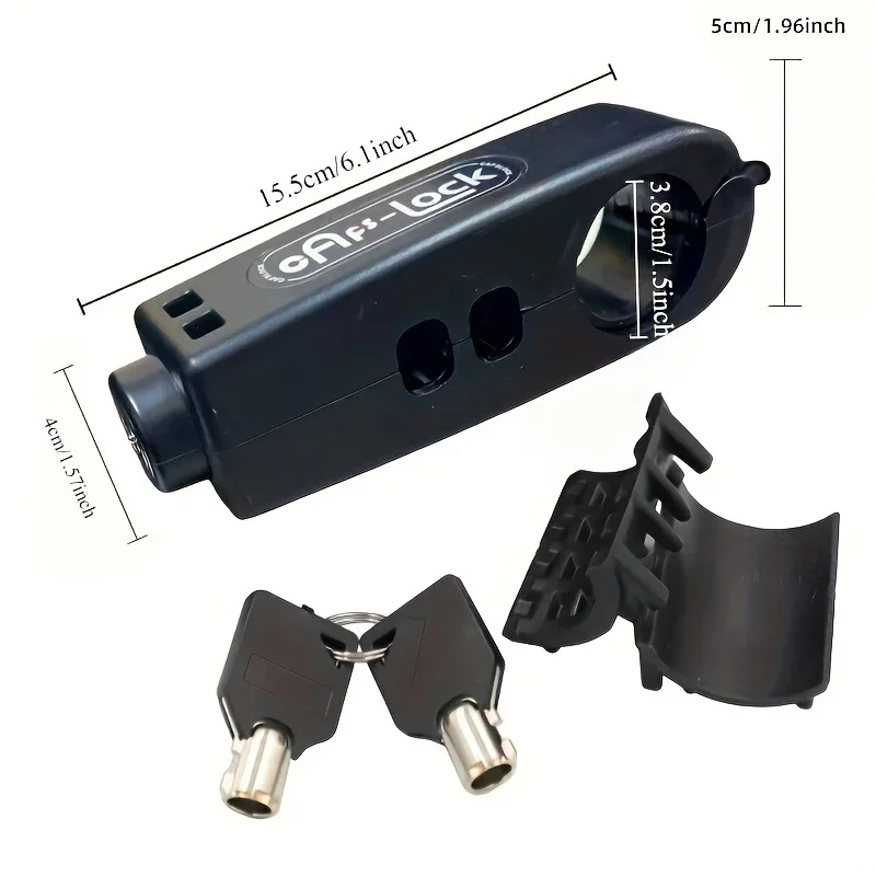 Mini Electric Vehicle Bike Anti-Theft Lock Set Bicycle Brake Handlebar Grip Cycling Horn Throttle Lock for Scooter Motorcycle