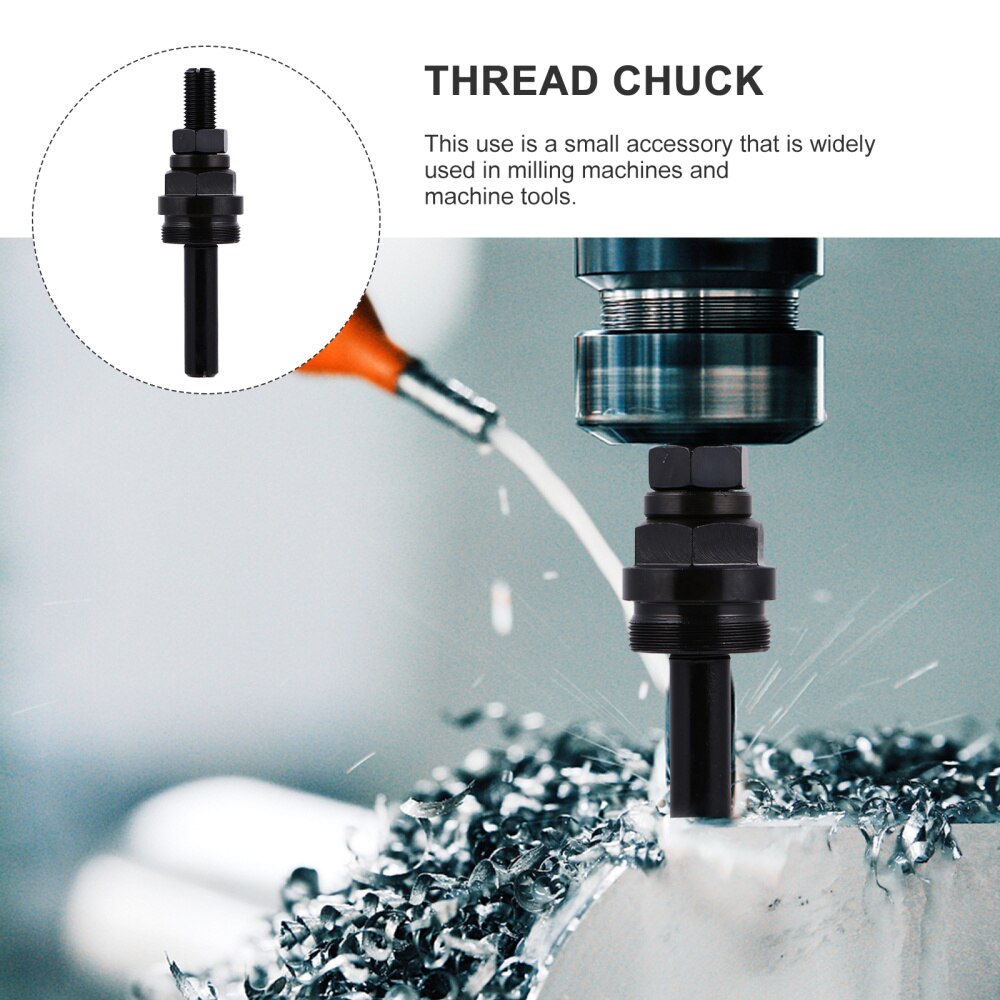 CNC Lathe 5C Durable Threaded Collet Stop Kit Mill and CNC Supplies (Black)