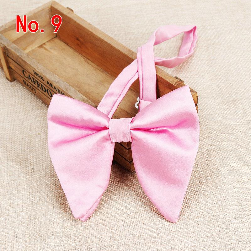 Men's Big Suits Red Navy Bow Ties For Man Wedding Solid Woven Bowknot Butterfly Tie 9colors: 9