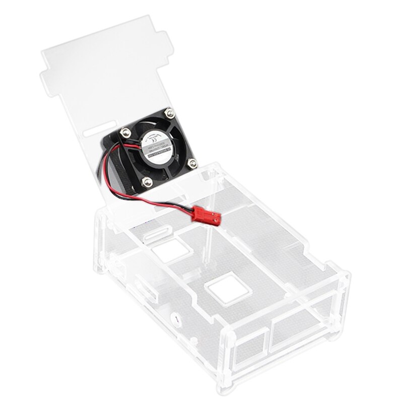 for Raspberry Pi for Raspberry Pi 3 Generation Acrylic Transparent Shell Chassis Assembly Box: WITH FAN