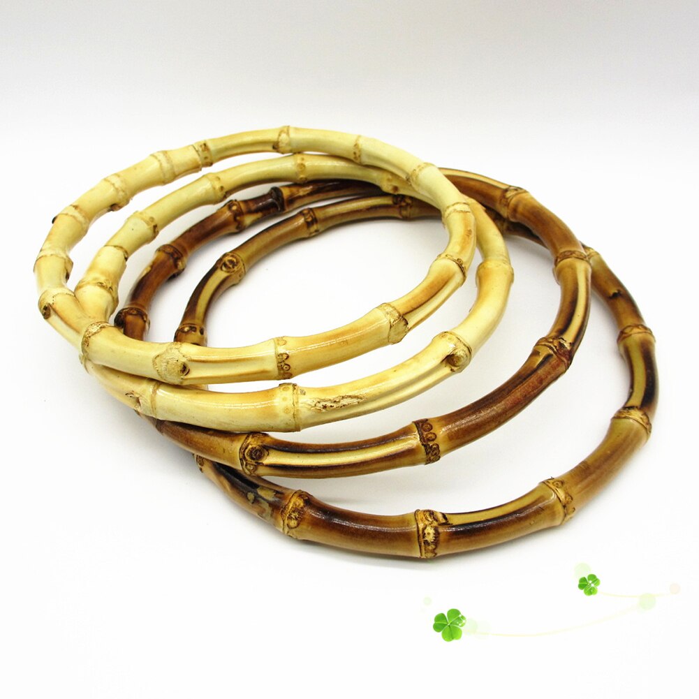 Bamboo Circle Handcrafted Handle Bag Handle Bag Accessory Bamboo Root Handle Circle Handle Environmental Purse Frame For Bag