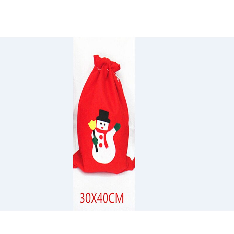 Meihuida god jul julenisse sekk gaver poseholdere juletre godteposer julefest stueinnredning: 5 30 x 40cm