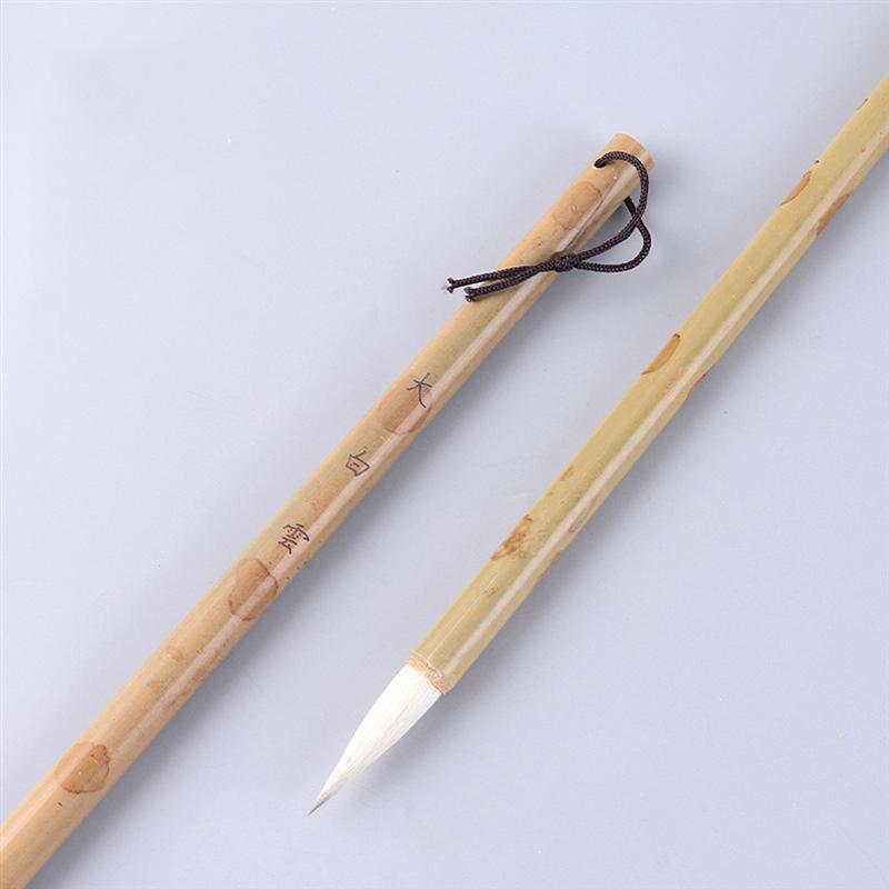 3 Pcs Professionele Elastische Haar Chinese Kalligrafie Kanji Japanse Sumi Tekening Borstel Voor Schrijven Praktijk (Beige, maat S M L)