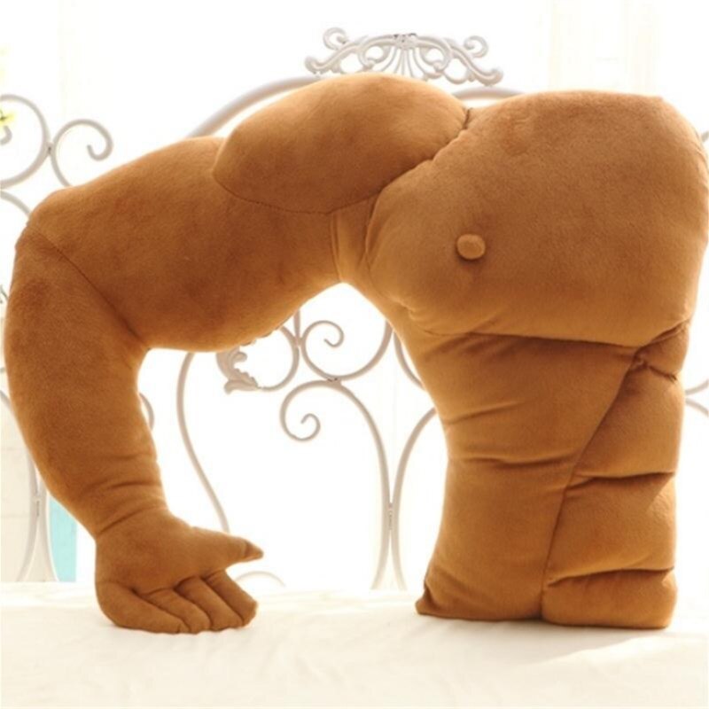 Soft Body Pillows Muscular Boyfriend Arm Shape Pillow Big Warm Arm Pillow Birthday For Girlfriend Nap Pillow: Default Title