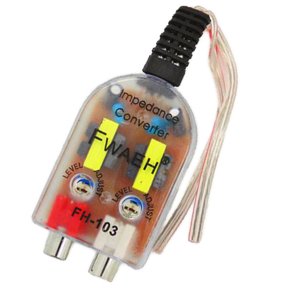 Speaker to RCA Line Impedance Converter High to Low Car Converter