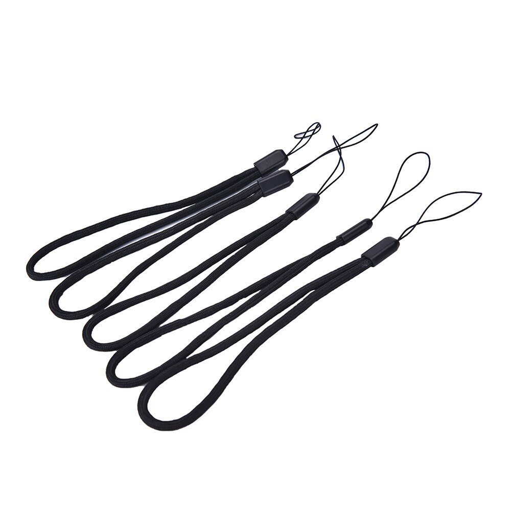 5x Zwart Nylon Wrist Strap Draagkoord Voor Camera Mobiele Telefoon Ipod Usb Mp3 Mp4