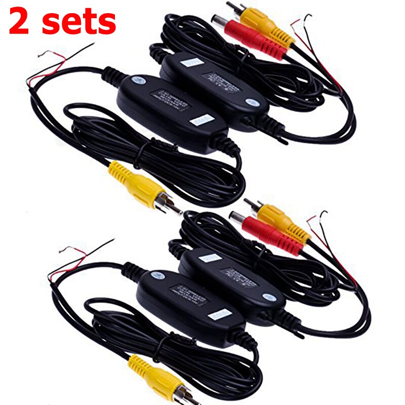 2.4 Ghz Wireless Rear View Camera RCA Video Transmitter & Receiver Kit for Car Rearview Monitor FM Transmitter & Receiver: 2 Sets