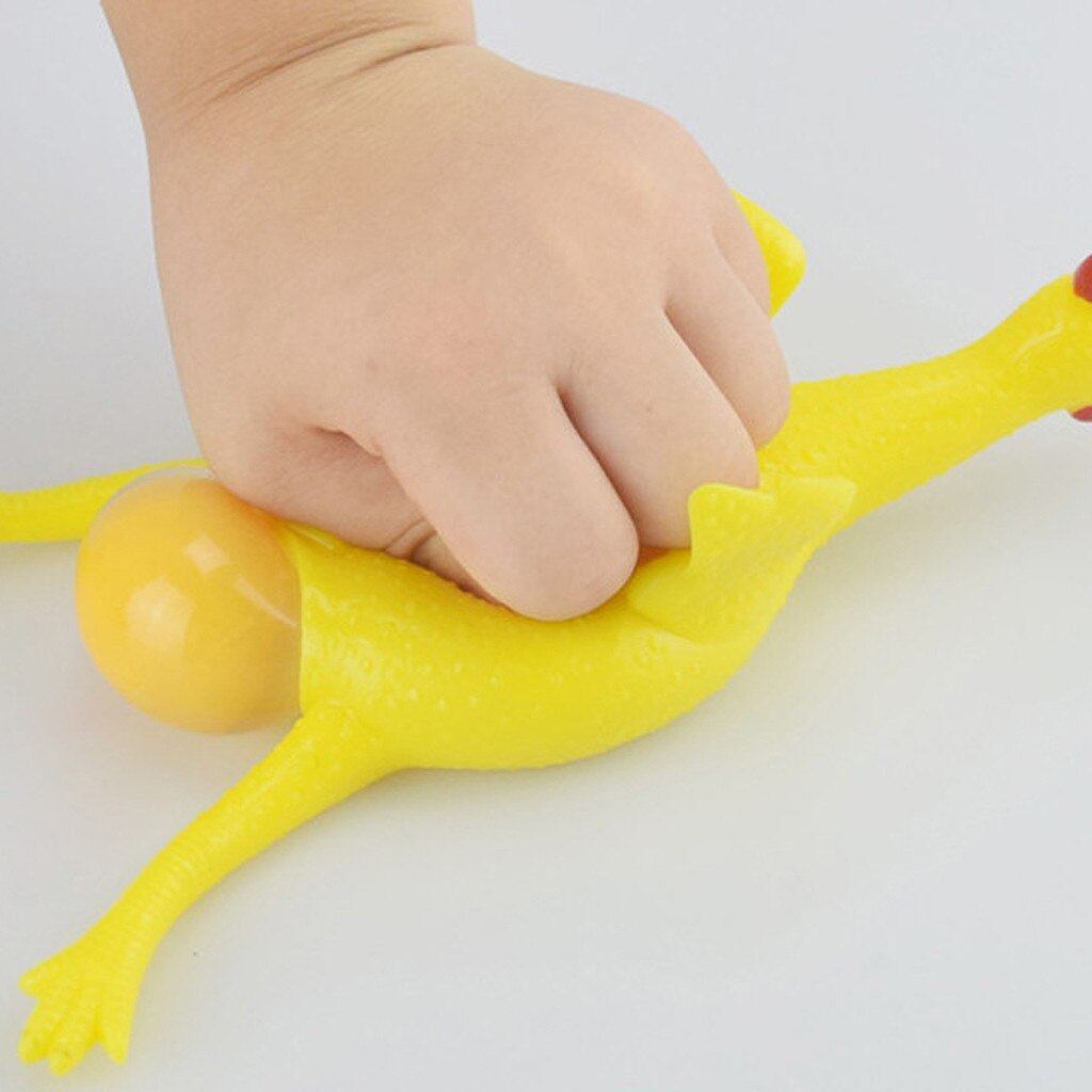 2pcs Very Interesting Novelty Toys Chicken And Eggs Keychain Jewelry To Reduce Stress Finger Pinch Extrusion Toy Release Stress