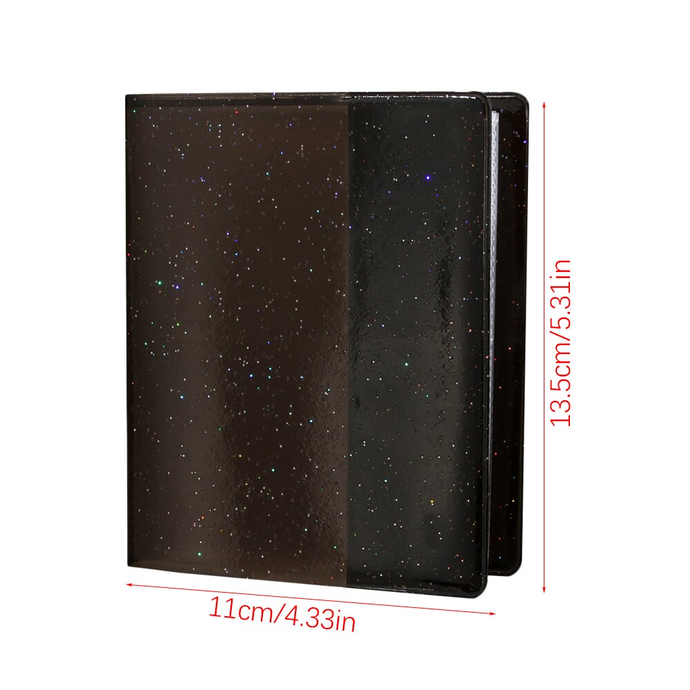 64 Pockets Large Capacity Mini PVC Photo Album Cards Holder Binders Albums With Bling Clear Cover Collection Card Booklet