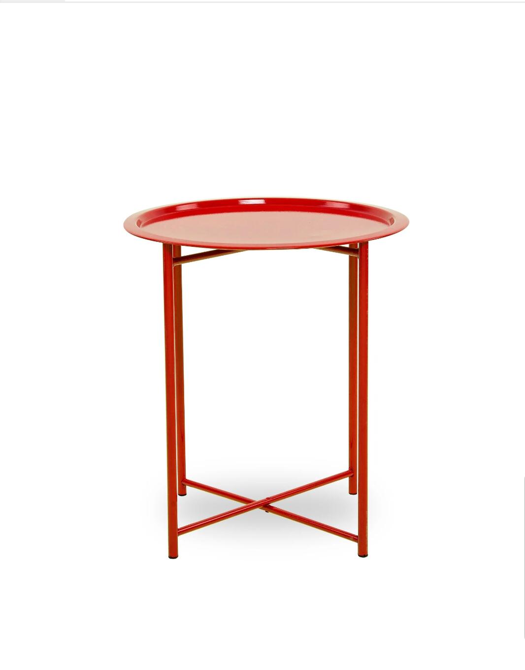 Handmade Coffee Table Foldable Portable Garden Patio Balcony Metal White Black Red Purple: purple