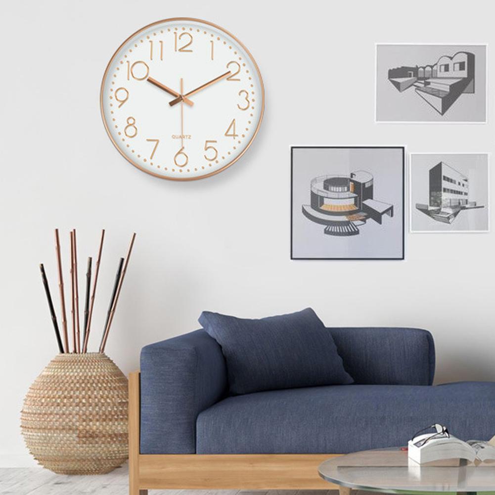 Świecący zegar okrągły zegar cyfrowy cichy zegarek kwarcowy 10 ''zegary ścienne proste wiszące zegary ścienne dekoracja robić domu robić sypialni