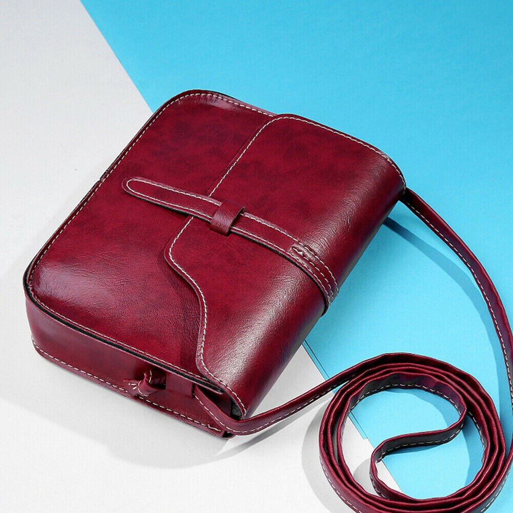Mini sac à bandoulière en cuir PU jaune pour femmes, petits sacs à bandoulière pour filles, bourse pour téléphone: Rouge