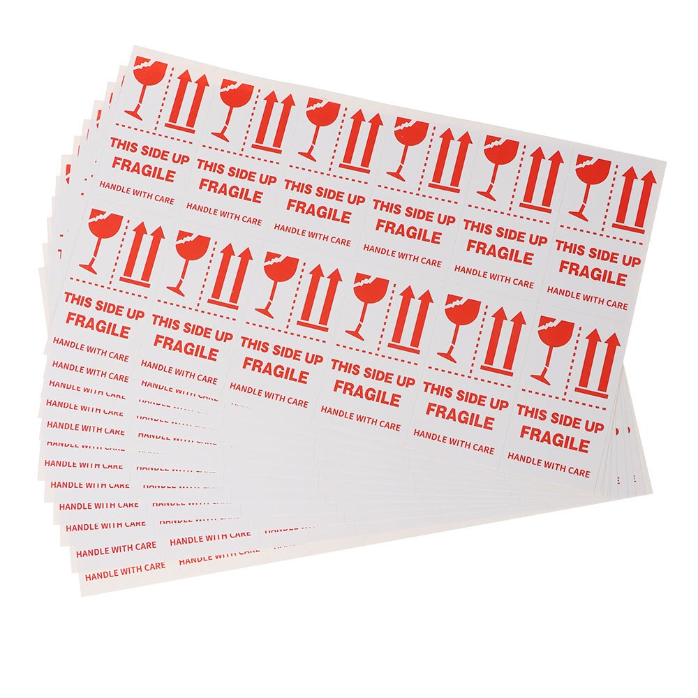 144 pz/lotto Utile fragile Etichetta di Avvertimento Adesivo 9x5 centimetri di Gestire con Etichetta di Cura di Mantenere caffè espresso di Trasporto di Imballaggio Marchio etichetta speciale