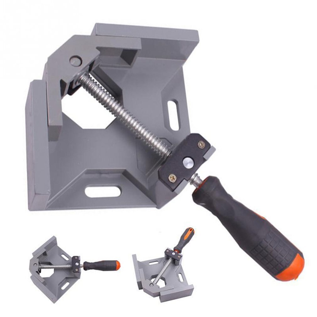 90 Degree Right Angle Clamp Aluminum Single Handle Angle Clamp Woodworking Frame Clip Right Angle Folder Tool