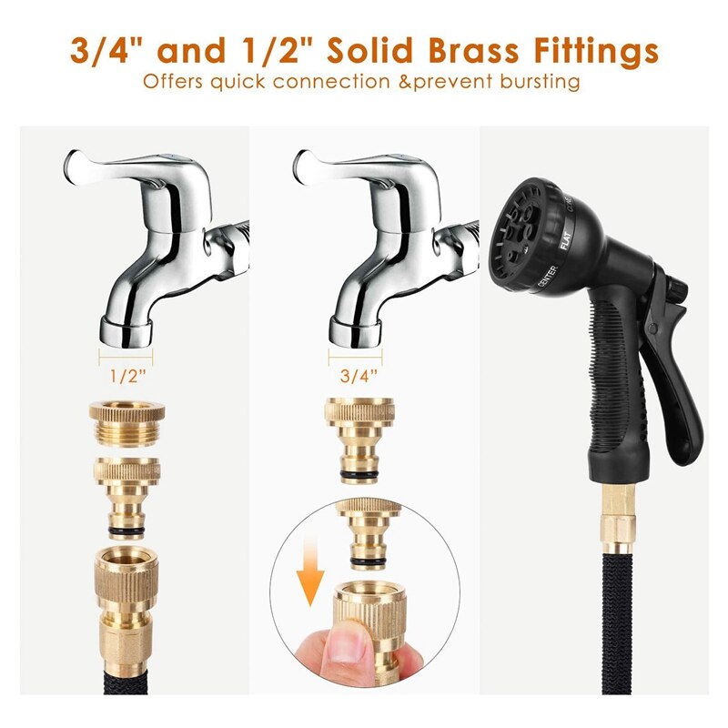 Garden hose gardening watering telescopic hose high-pressure expandable garden hose set