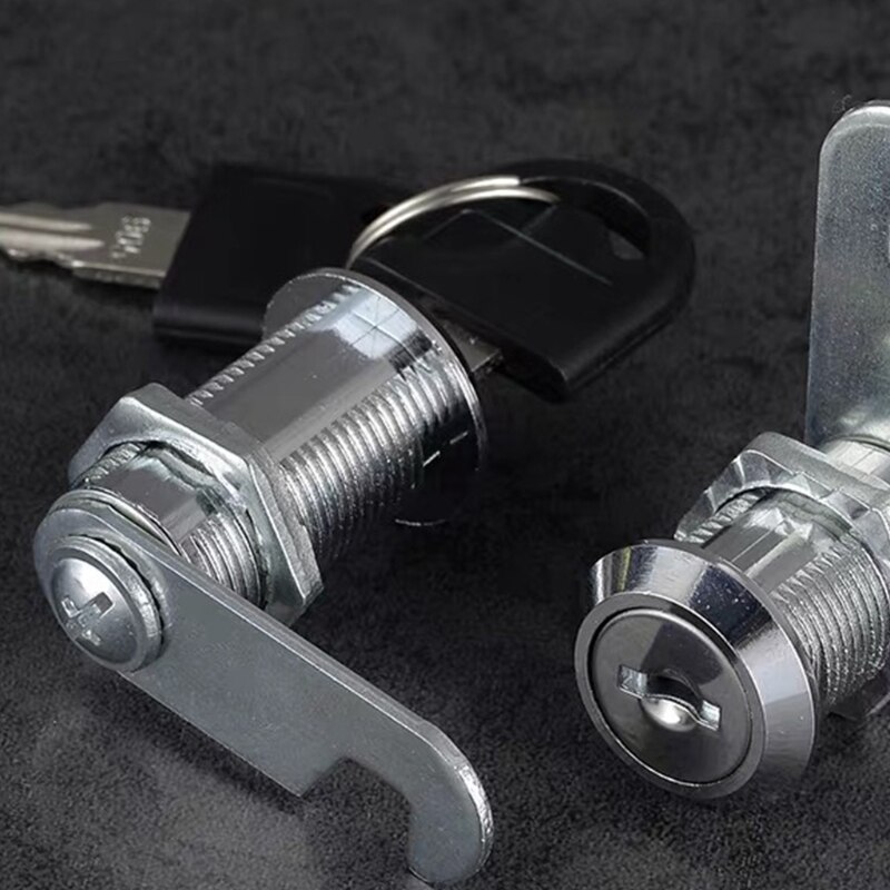 Single-open Cabinet Lock Zinc Alloy Drawer Locks with 2 Keys Security Cam Lock for Secure Important Files and Drawers