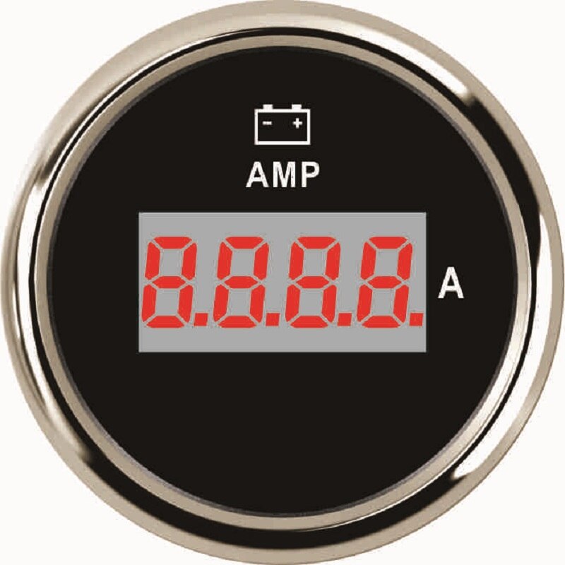 52mm Digital Ammeter AMP Gauge Ampere Meter +/-80A with Current Sensor with Red Backlight