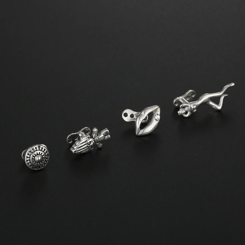 1Pc Chirurgisch Staal Micro Dermal Anchor Top Piercing Huid Drivers Oppervlak Dermal Piercing Implant Lichaam Sieraden 14G: Black / Licht Geel Goud Kleur