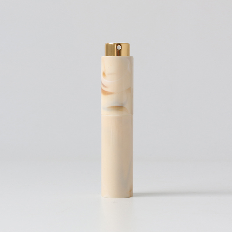 Botella de Perfume en aerosol de 10ml, cabezal giratorio de Metal y vidrio, estuche portátil de viaje recargable, tanque, boquilla de aluminio, contenedor de cosméticos, 1 ud.: Multicolor