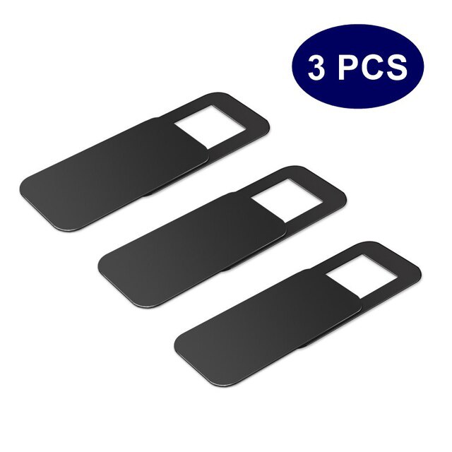 1/3/6 pcs Webcam Cover Universal Phone Laptop Camera Cover Cache Slider Magnet Web Cam Cover for iPad PC Macbook Sticker: 3 pcs Black 2