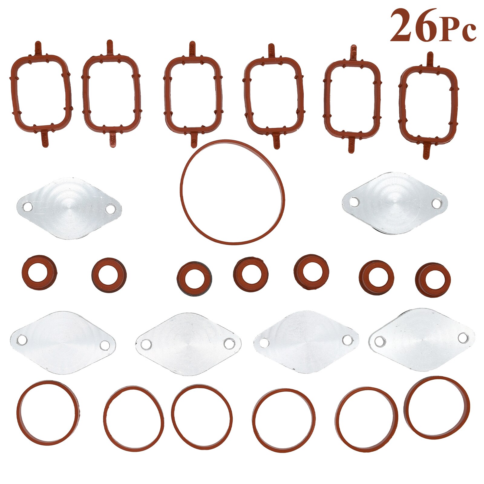 6X 32MM For BMW M47 M57 Swirl Flaps Repair Delete Seal Kit With Intake Gaskets 11612246949 11617790198 11612245439 11612246945: 26Pc