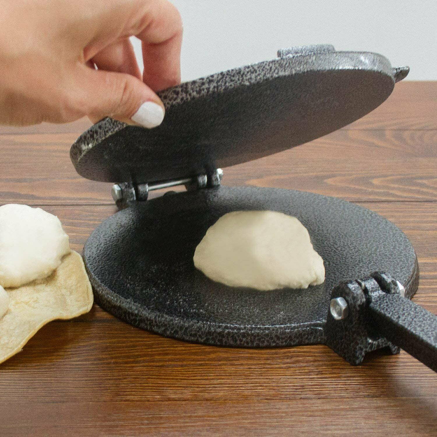 aluminium 8 tommer 15/20cm tortilla pressemaker sammenleggbart mel mais bakeverktøy diy pai verktøy kjøkken tilbehør dingser bakeware