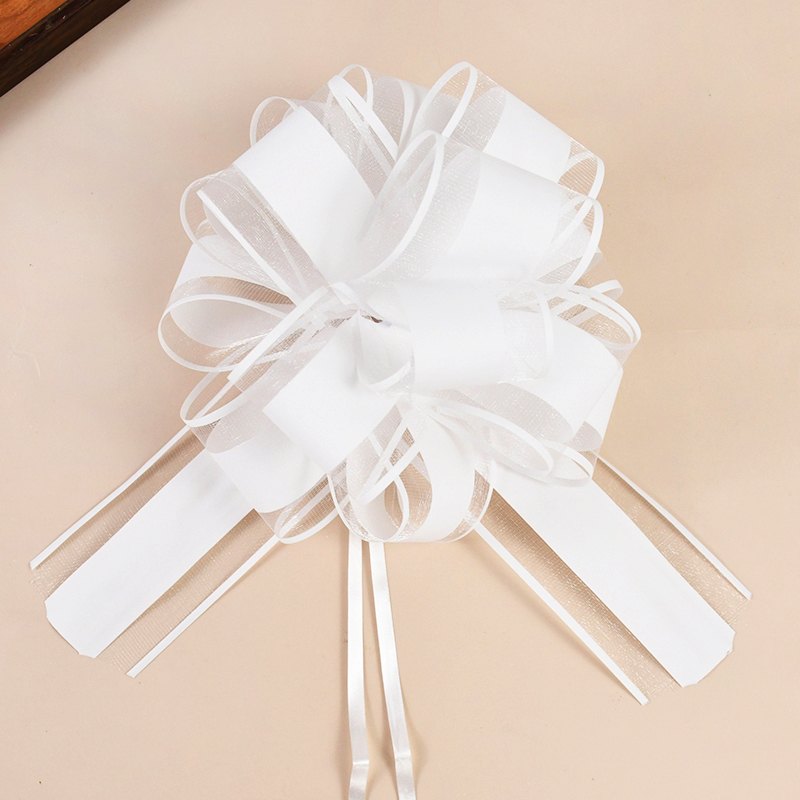 2/4/10Stck Hochzeit Auto Bogen Bänder Weihnachten Geschenkpapier Verpackung Dekoration DIY Handwerk Blumen Geburtstag Party liefert Valentinstag: M / Fluoreszenz Gelb