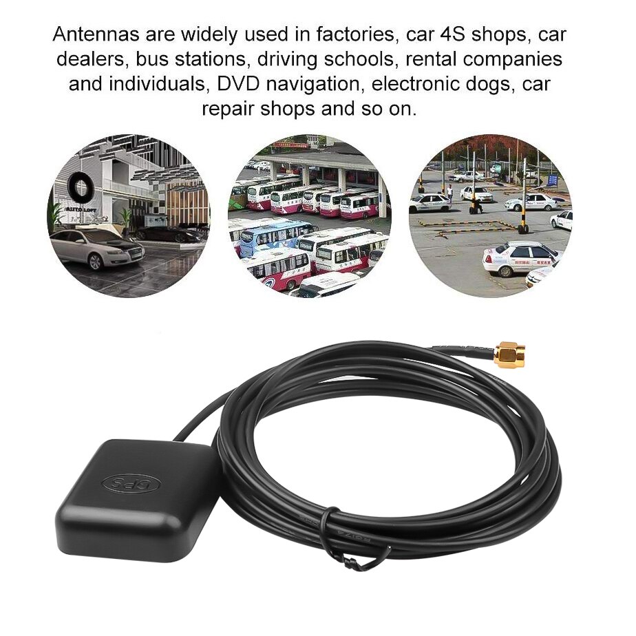 Auto Antenne Adapter 3 Meter Kabel Auto Gps Antenne Module Sma Gps Ontvanger Voor Voertuig Auto Postioning Navigatie