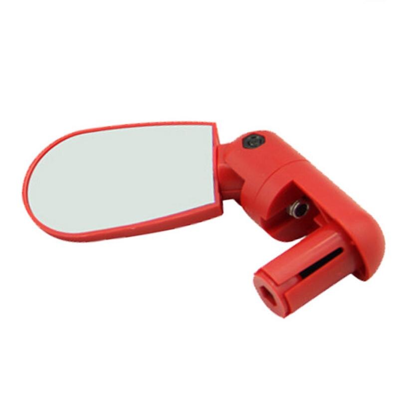 Cykel bagspejle 360 graders rotation til mountainbike spejl styr bakspejl silikone håndtag bakspejl: Rød