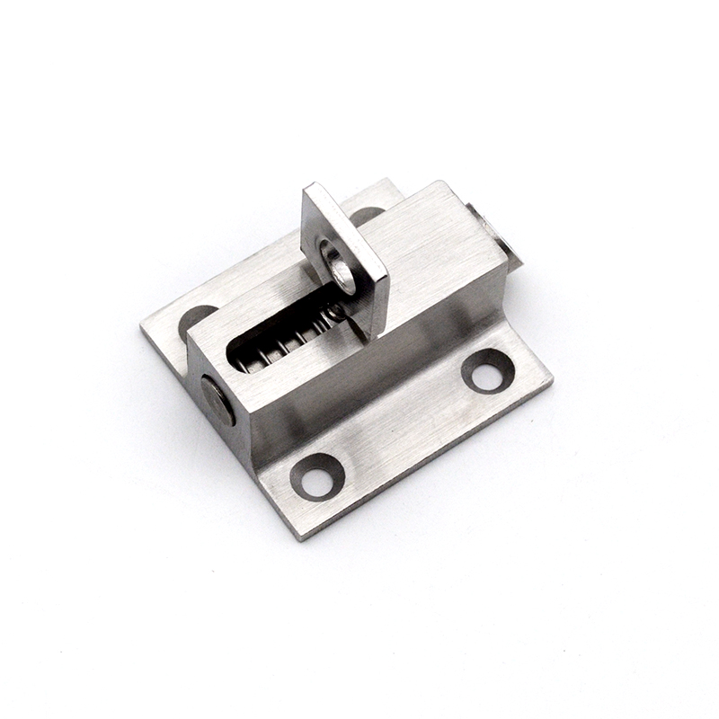 Latch Stainless Steel Window Gate Security Pull Ring Spring Bounce Door Bolt Automatic Latch Lock Spring Bounce Door Bolt