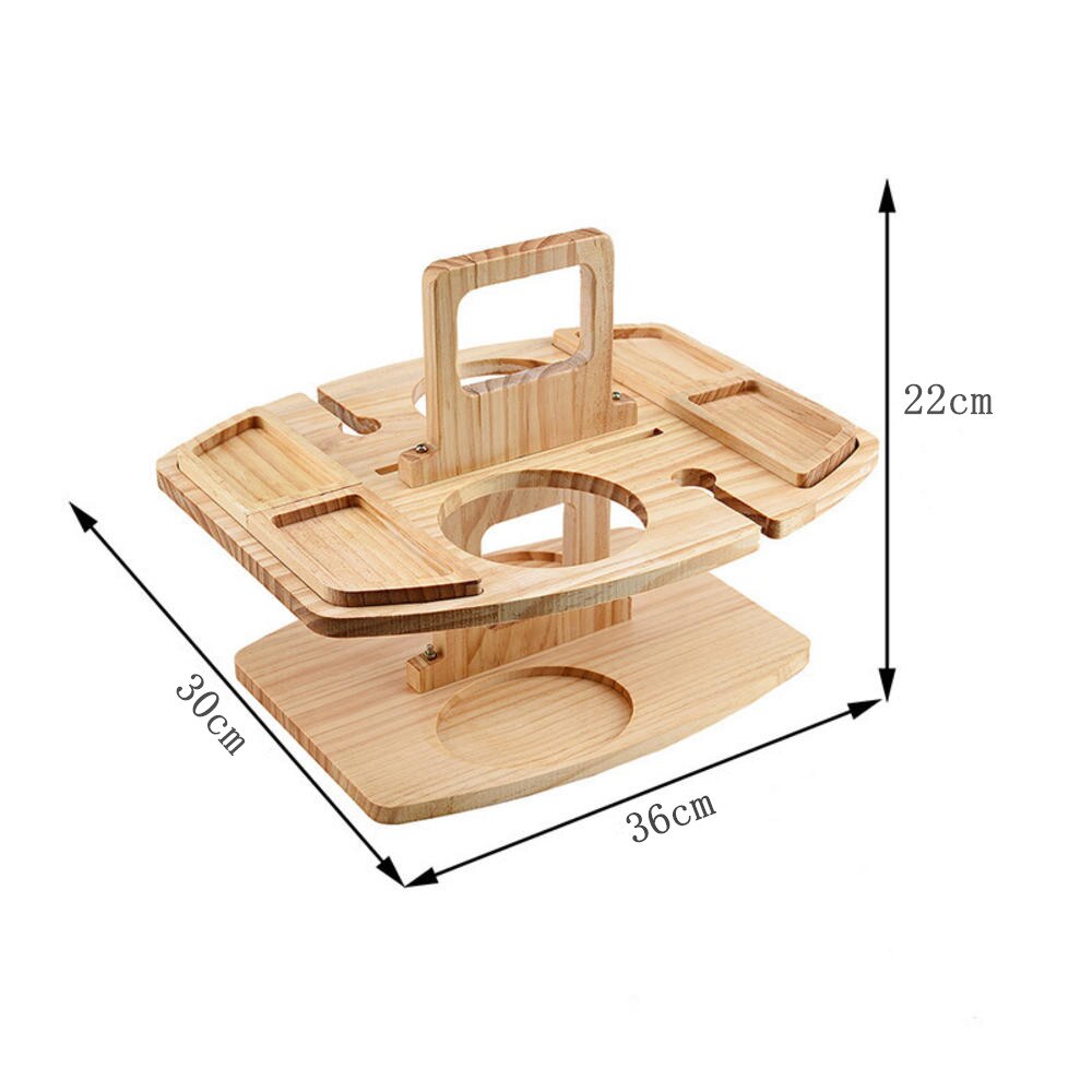 Detachable &amp; Portable Picnic Table Wooden Integrated Wine Fruit Plate Outdoor Camping Accessories For Food Tableware 2022: Detachable