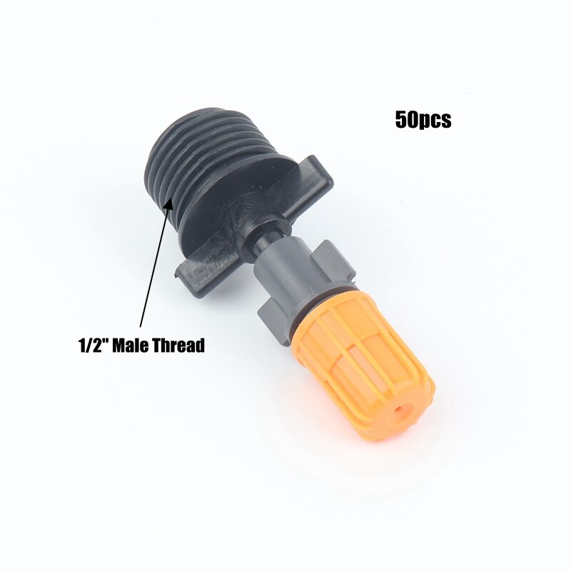 50pcs/lot Adjustable Atomizing Spray Nozzle Family Balcony Agriculture Garden Crop Flower Plant Lawn Irrigation Small Suit: Purple