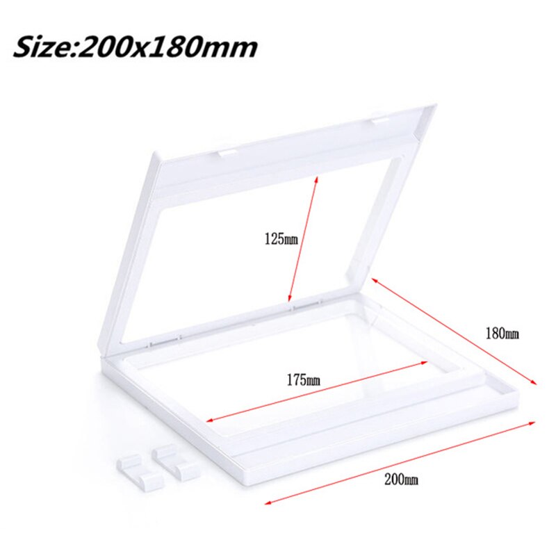 3d flutuante jóias expositor anel pingente titular proteger jóias pedra apresentação caso caixa com corrente titular para dentro: 200x180 White