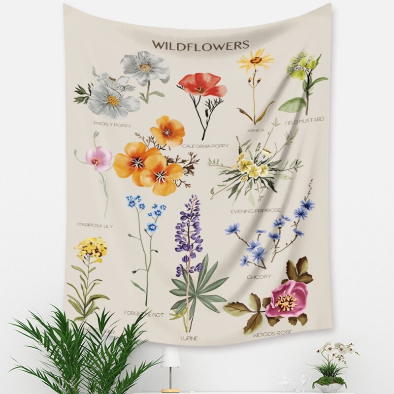 Muur Opknoping Bloemen Gedrukt Tapestry Thuis Vierkante Strand Handdoeken Europese En Amerikaanse Strand Matten Kleurrijke Ins Woondecoratie