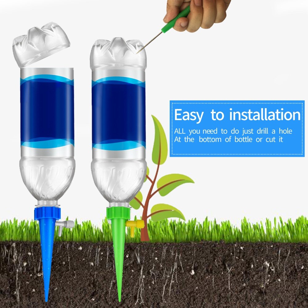 12Pcs Automatic Watering Device Useful Self Watering Adjustable Stake Vacation Garden Plant Waterer Self Spike Irrigation System