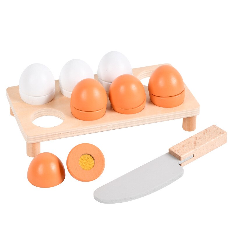 Late som kjøkken barn leker simulering mat tre egg sett magnetisk pasta egg late som å leke kutte mat jente matlaging spill: En
