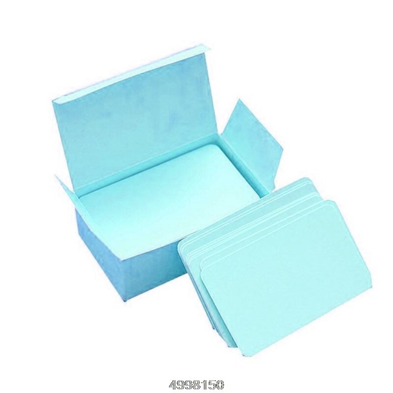 100 Memory Cards Blank DIY Graffiti Blue Word Cards Net Small Memo Pad Blocks Memorandum Note Blank Word Cards: 8YY800704-BL