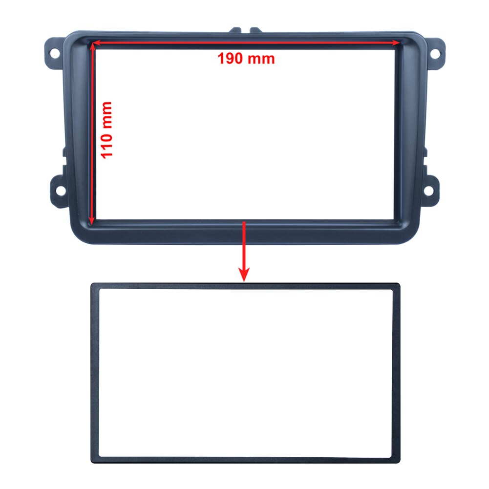 7 zoll Auto Radio DVD CD Faszie Rahmen Scheibe MP5 Montage Radio Medien Spieler Schnell Installieren Für Volkswagen VW trimmen Installation Bausatz