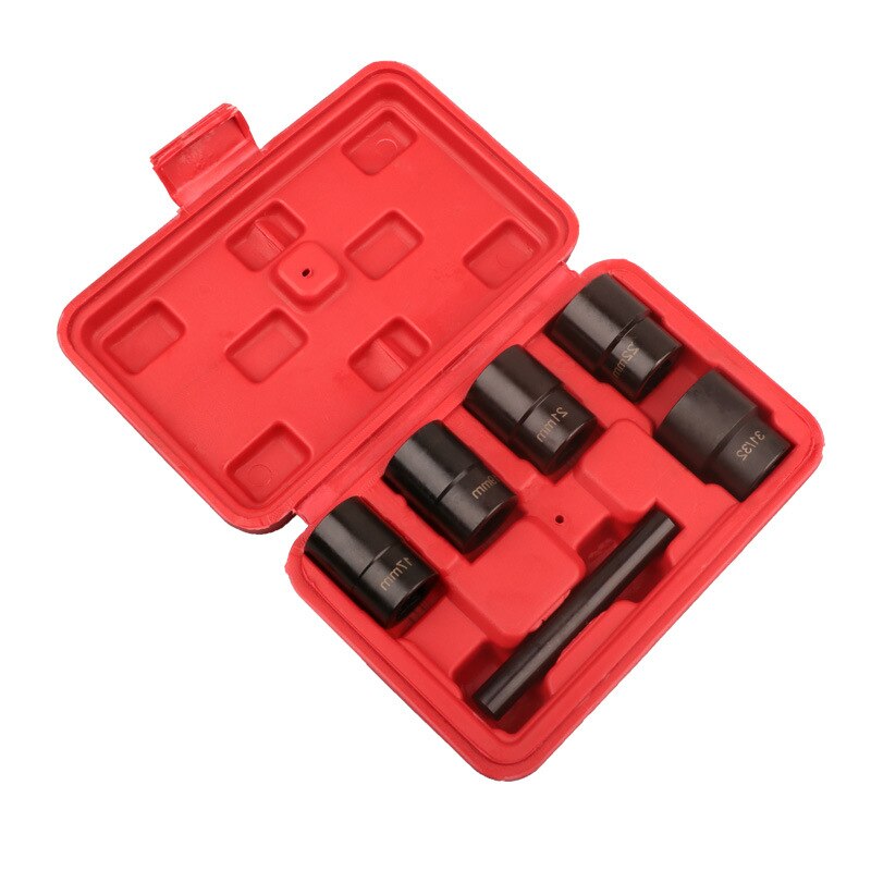 6pcs nut bolt extractor 17mm-31/32 sets of cylinder repair Chrome Molybdenum steel damage screw driver drill socket set