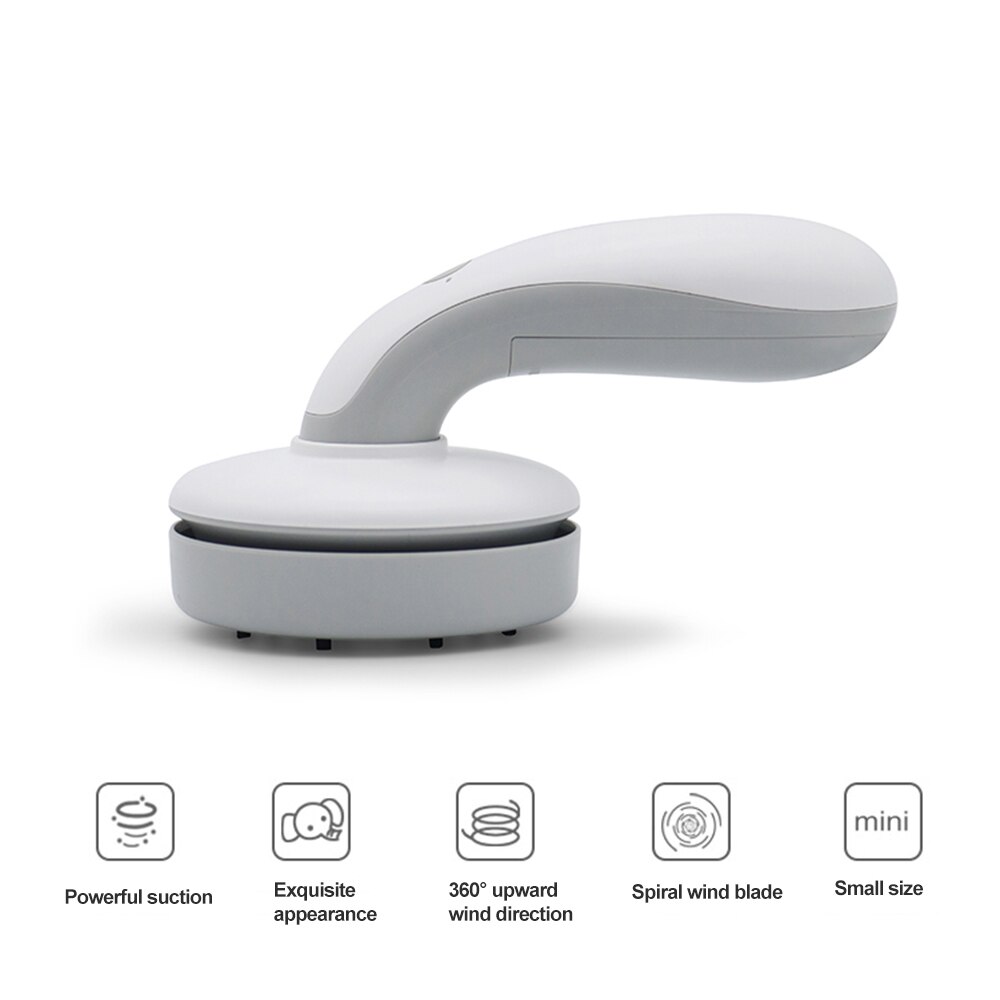 Mini Handheld Cleaner USB Rechargeable Desk Cleaner Cleaning Tool for Cleaning Desktop Keyboard Sofa Car Vacuum Cleaner Sucke: Light Grey